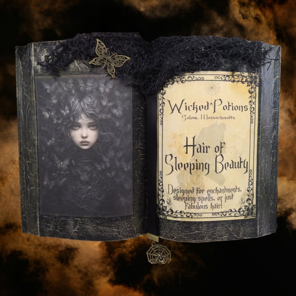HAIR OF SLEEPING BEAUTY Open SpellBook Decor Prop